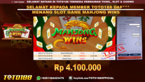 Bukti JP Kemenangan SLOT GAME MAHJONG WINS 26 jul 24