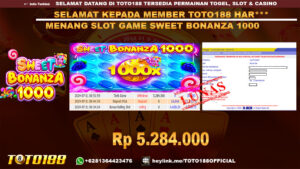 Bukti JP Kemenangan Slot Game SWEET BONANZA 1000 21 jul 24