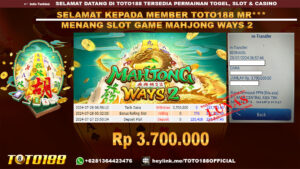 Bukti JP Kemenangan SLOT GAME MAHJONG WAYS 2 28 jul 24