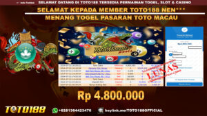 Bukti JP Kemenangan TOGEL PASARAN TOTO MACAU 21 jul 24