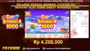 Bukti JP Kemenangan SLOT GAME SWEET BONANZA 1000 28 Juli 2024
