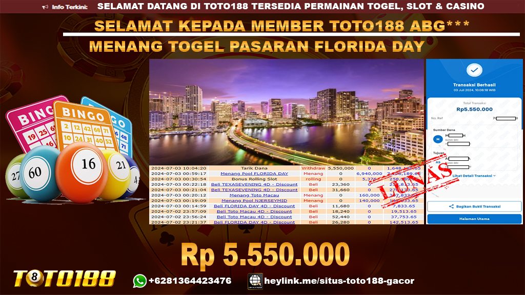 Bukti jp kemenangan togel pasaran florida 3 july 2024