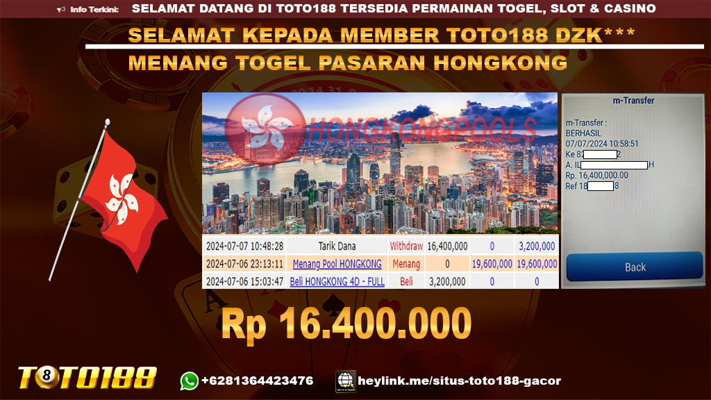 Bukti jp kemenangan togel pasaran hongkong 7 july 2024