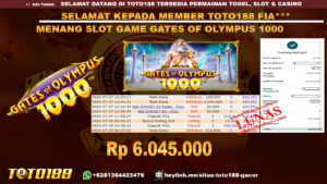 Bukti jp kemenangan slot game gates of olympus 1000 7 july 2024