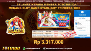 Bukti jp kemenangan slot game starlight princess 1000 15 july 2024