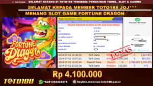 Bukti jp kemenangan slot game fortune dragon 2 july 2024