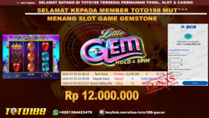 Bukti jp kemenangan slot game gemstone 5 july 2024