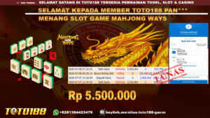 Bukti jp kemenangan slot game mahjong ways 8 july 2024