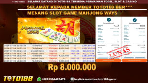 Bukti jp kemenangan slot game mahjong ways 9 july 2024