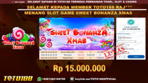 Bukti JP Kemenangan SLOT GAME SWEET BONANZA XMAS 20 agust 2024