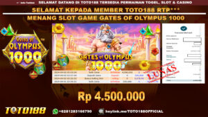 Bukti JP Kemenangan SLOT GAME GATES OF OLYMPUS 1000 02 Sept 24