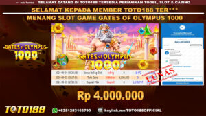 Bukti JP Kemenangan SLOT GAME GATES OF OLYMPUS 1000 03 Sept 24