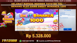 Bukti JP Kemenangan SLOT GAME SWEET BONANZA 1000 02 OKT 2024