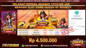 Bukti JP Kemenangan SLOT GAME QUEEN OF BOUNTY 28 NOV 24
