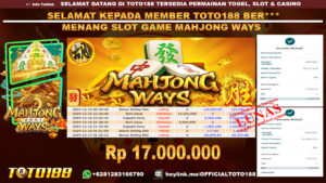 Bukti JP Kemenangan SLOT GAME MAHJONG WAYS 18 DES 24