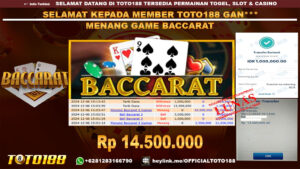 Bukti JP Kemenangan GAME BACCARAT 06 DES 24