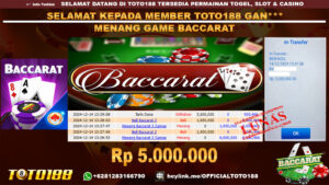 Bukti JP Kemenangan GAME BACCARAT 14 DES 24