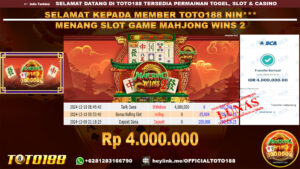 Bukti JP Kemenangan SLOT GAME MAHJONG WINS2 10 DES 24
