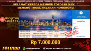 Bukti JP Kemenangan TOGEL PASARAN HONGKONG POOLS 08 DES 24