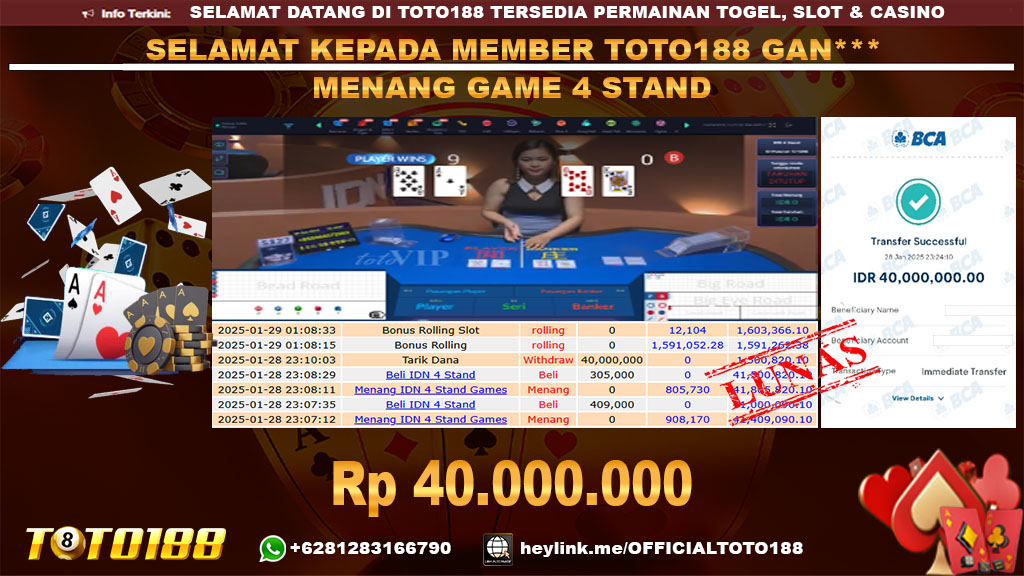 Bukti JP Kemenangan GAME 4 STAND 28 JAN 2025