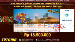 Bukti JP Kemenangan TOGEL PASARAN TOTOMACAU 19 FEB 25