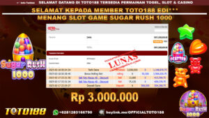 Bukti JP Kemenangan SLOT GAME SUGAR RUSH 1000 18 FEB 25