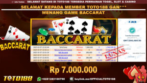 Bukti JP Kemenangan GAME BACCARAT 07 FEB 24