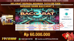 Bukti JP Kemenangan GAME BACCARAT 3 12 FEB 24