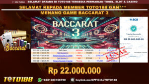 Bukti JP Kemenangan GAME BACCARAT 3 14 FEB 24