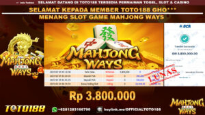 Bukti JP Kemenangan SLOT GAME MAHJONG WAYS 24 FEB 25