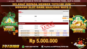 Bukti JP Kemenangan SLOT GAME MAHJONG WAYS2 08 FEB 25
