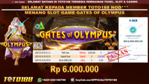 Bukti JP Kemenangan SLOT GAME GATES OF OLYMPUS 24 FEB 25
