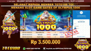 Bukti JP Kemenangan SLOT GAME GATES OF OLYMPUS 1000 18 FEB 25