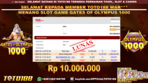 Bukti JP Kemenangan SLOT GAME GATES OF OLYMPUS 1000 13 FEB 25