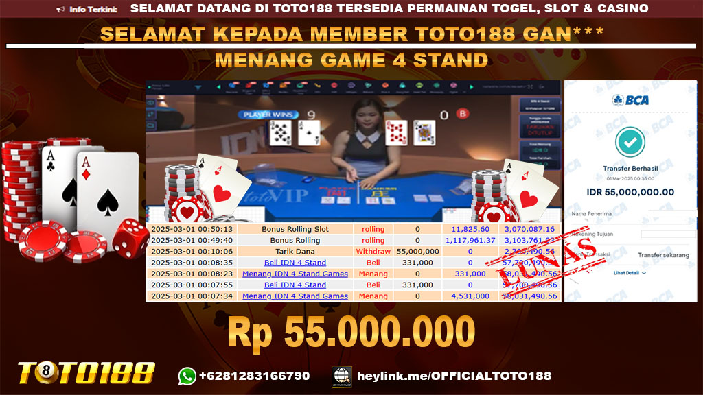 Bukti JP Kemenangan GAME 4 STAND 01 MAR 2025